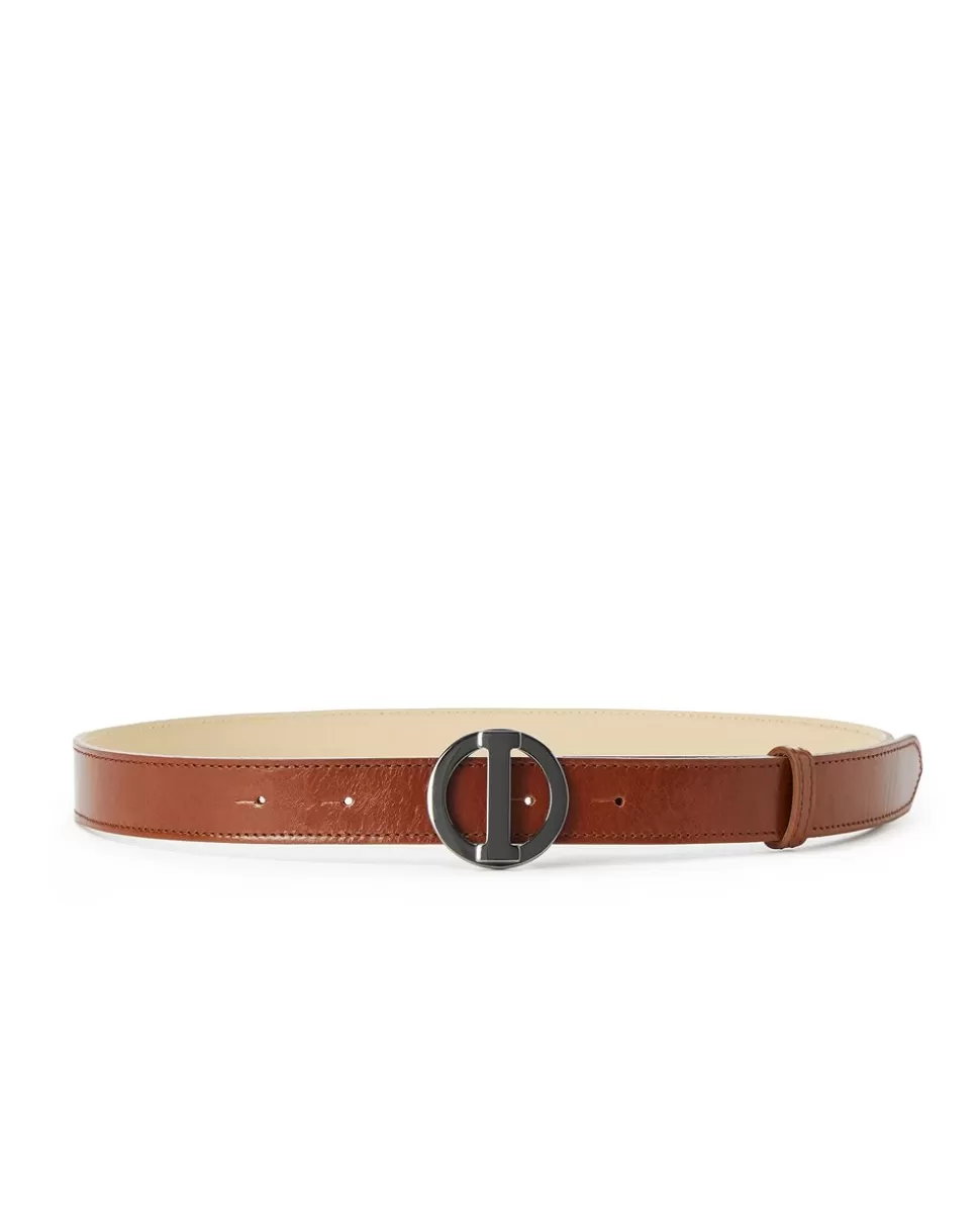 Iceberg Alias Leather Belt With Monogram Logo Buckle | Women Knitted Fabric | Bags And Belts