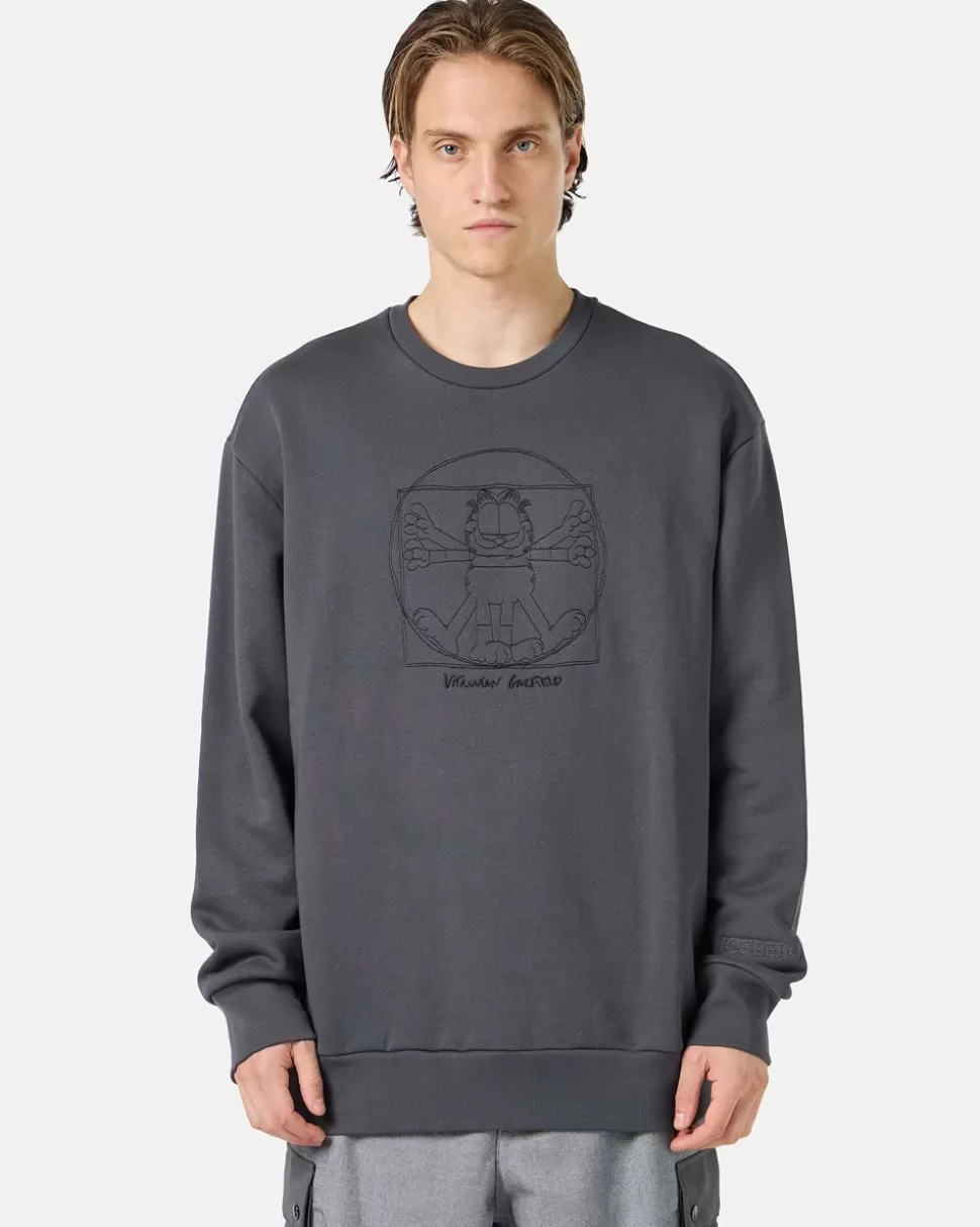 Iceberg Anthracite Over-fit Sweatshirt | Garfield | Sweatshirts