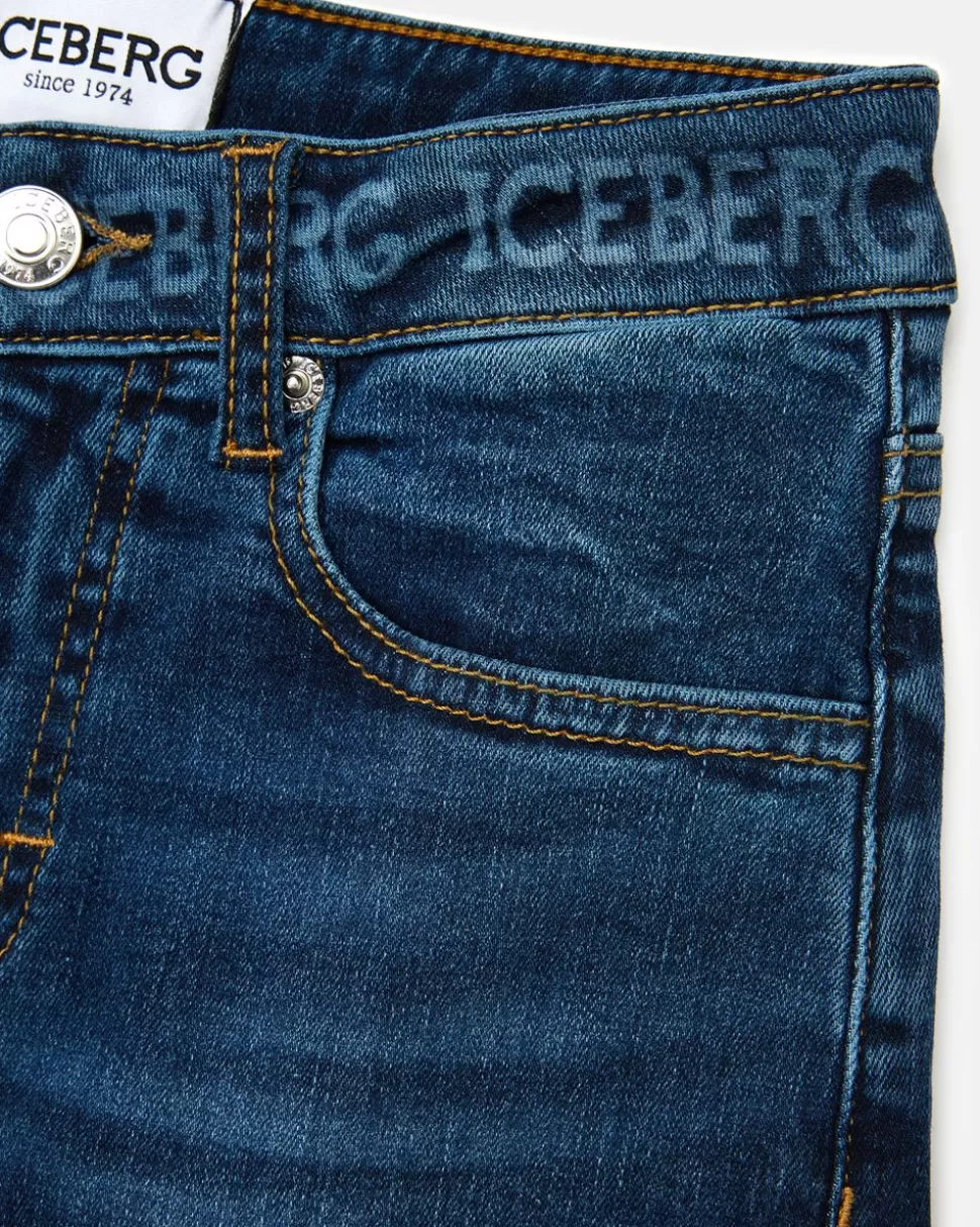 Iceberg Baggy Culotte Blue Jeans | Kids Girl Fw24