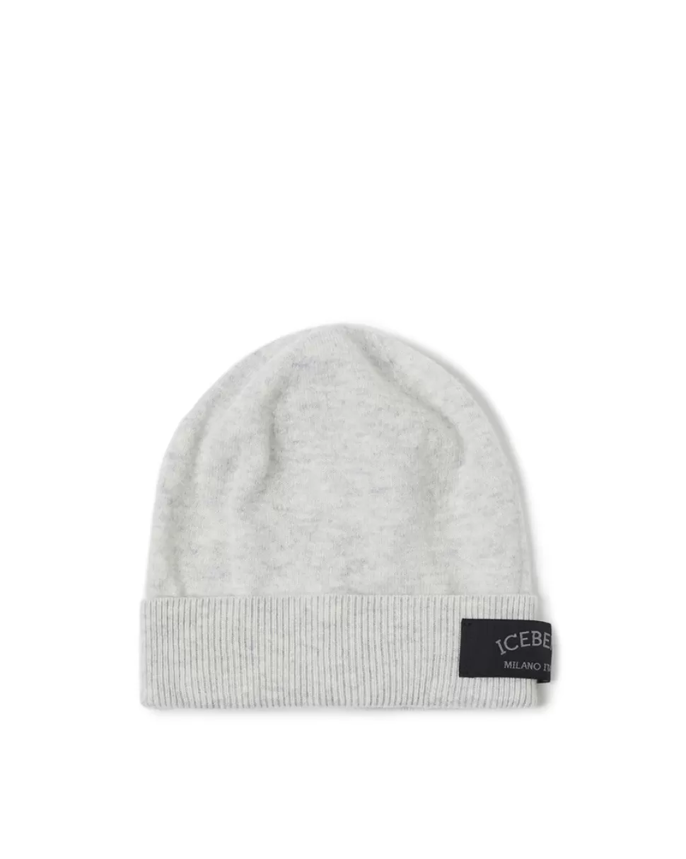 Iceberg Beanie In Cashmere Wool Blend | Women Daywear Ice | Hats And Scarves