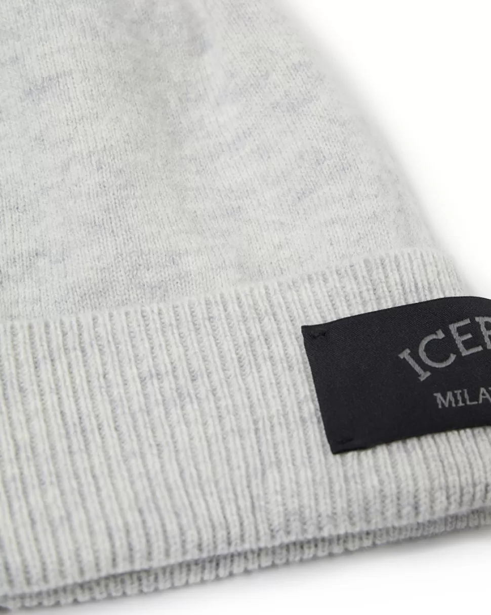 Iceberg Beanie In Cashmere Wool Blend | Women Daywear Ice | Hats And Scarves