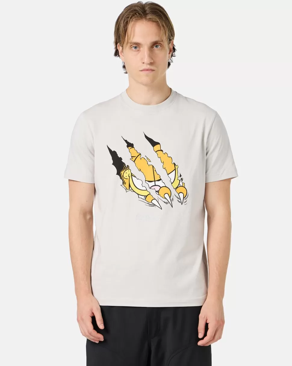 Iceberg Beige Cotton Jersey T-shirt With Garfield Print And Embroidered Logo | Garfield | T-Shirts And Polo
