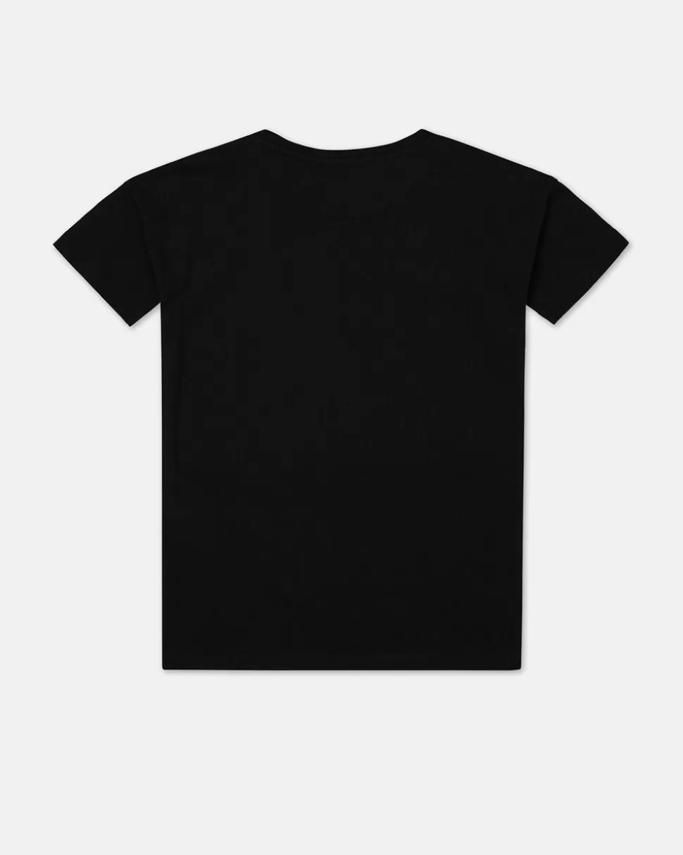 Iceberg Black Crew Neck Short Sleeve T-shirt With Sylvester The Cat And Logo | Kids Girl Fw24