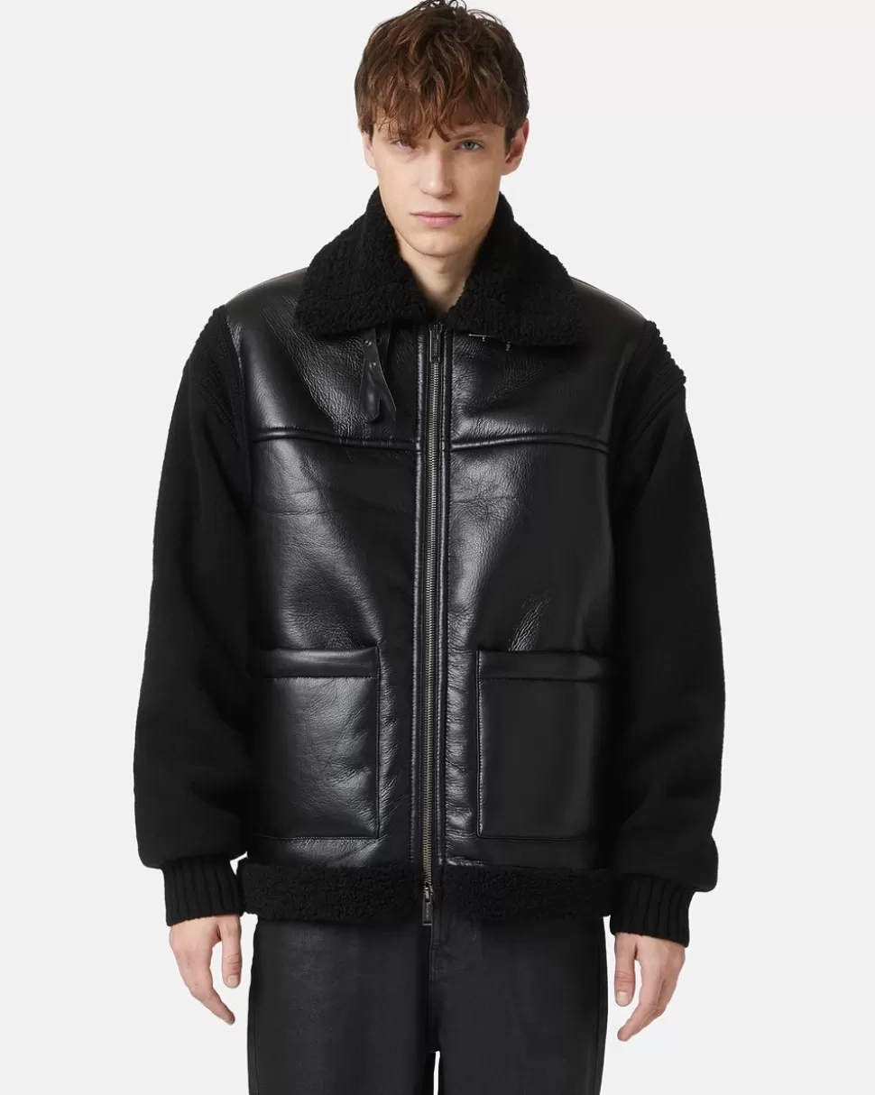 Iceberg Black Eco-sheepskin Jacket | Outerwear