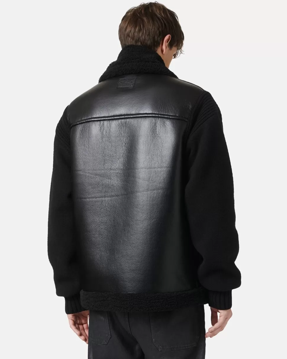 Iceberg Black Eco-sheepskin Jacket | Outerwear