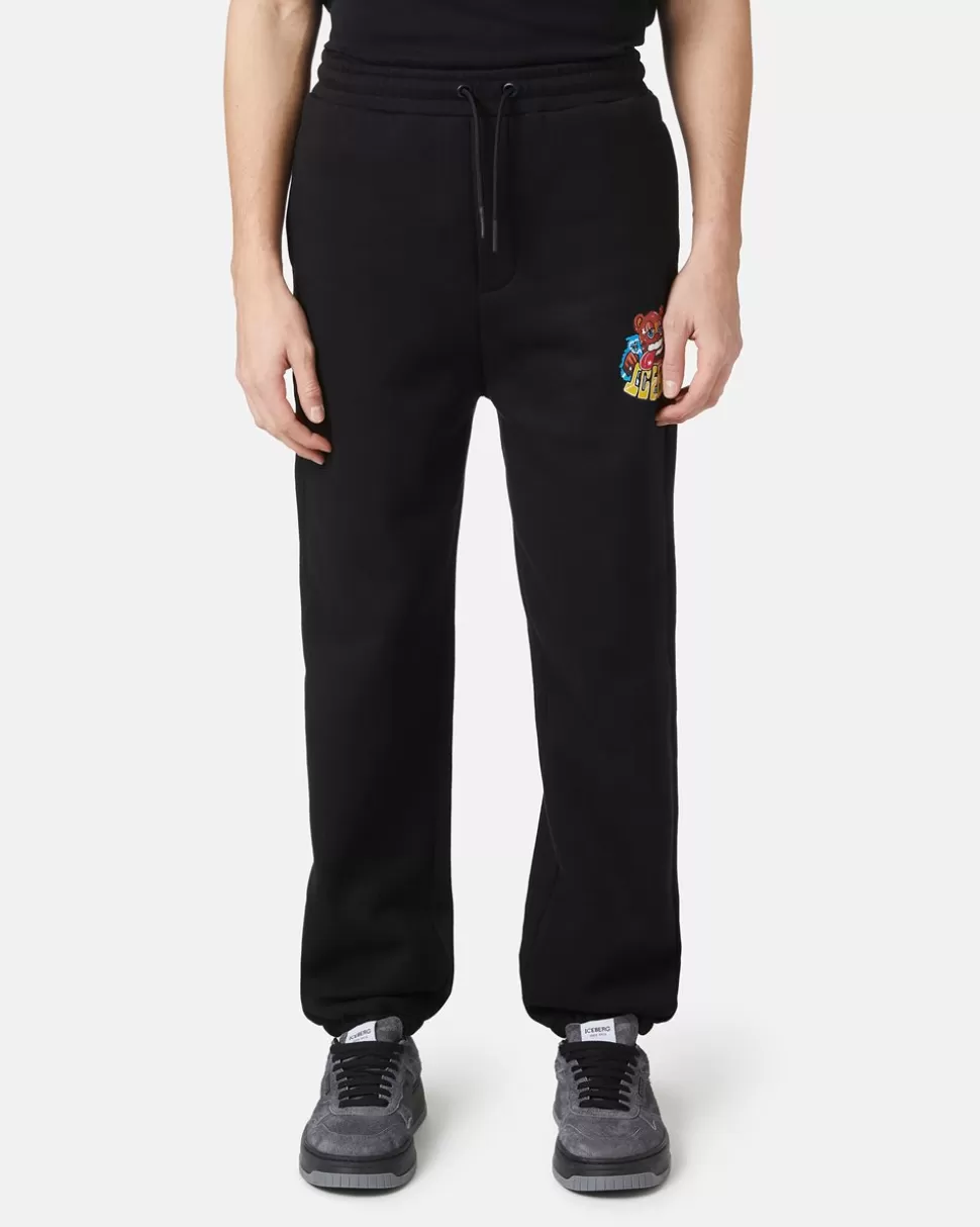 Iceberg Black Fleece Joggers | Trousers