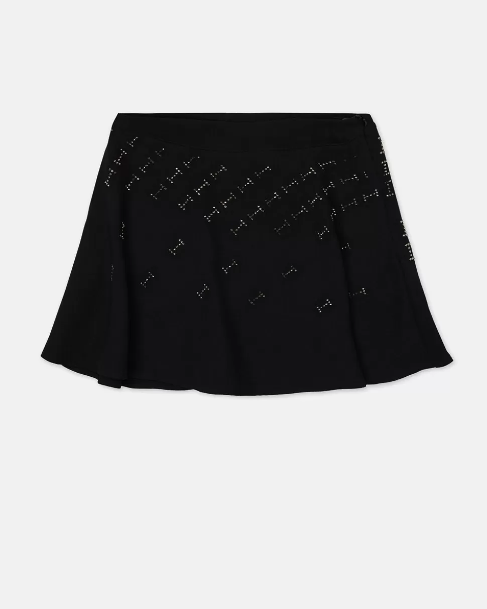 Iceberg Black Full Skirt With Studs | Kids Girl Fw24