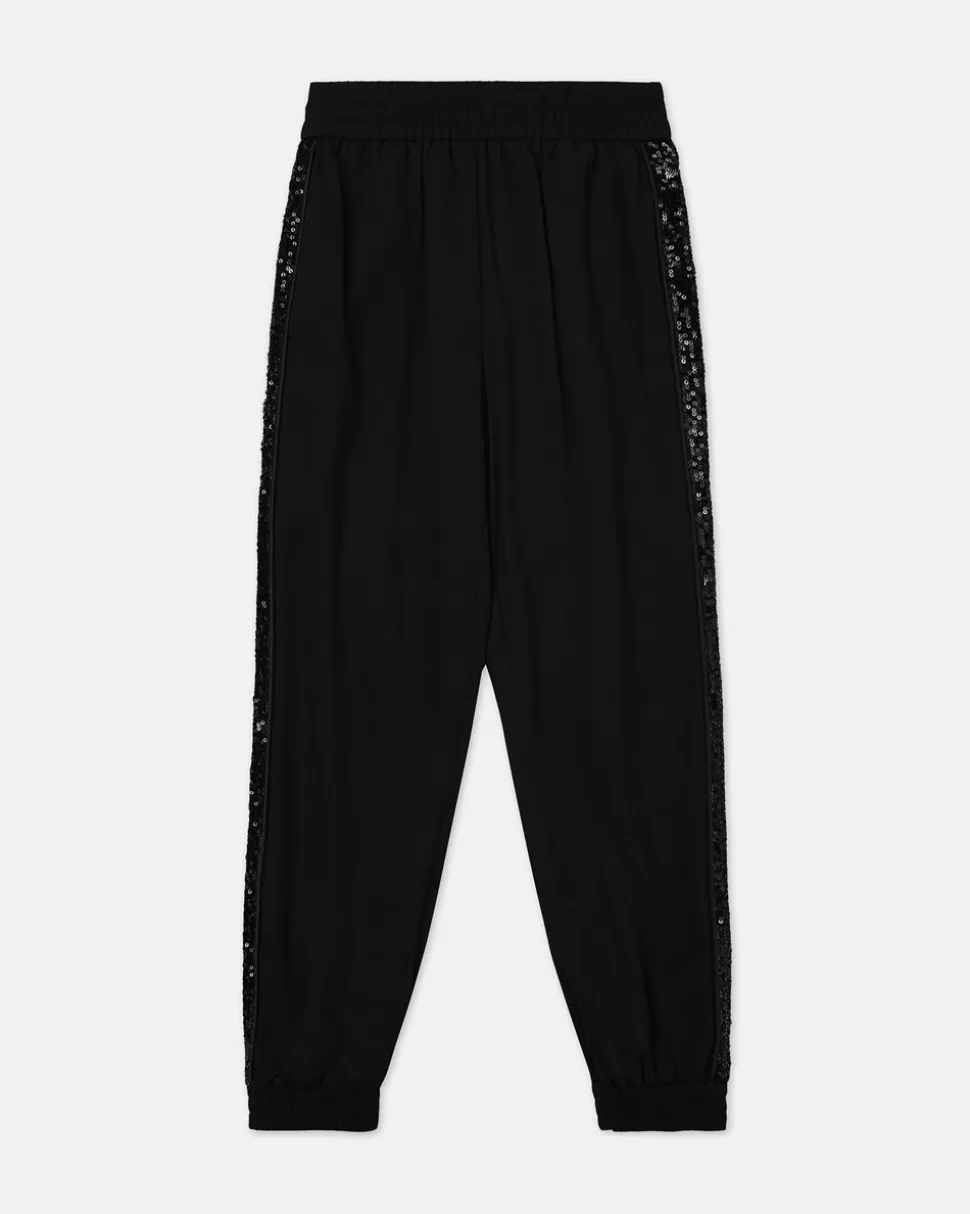 Iceberg Black Jogger-style Trousers With Sequins | Kids Girl Fw24