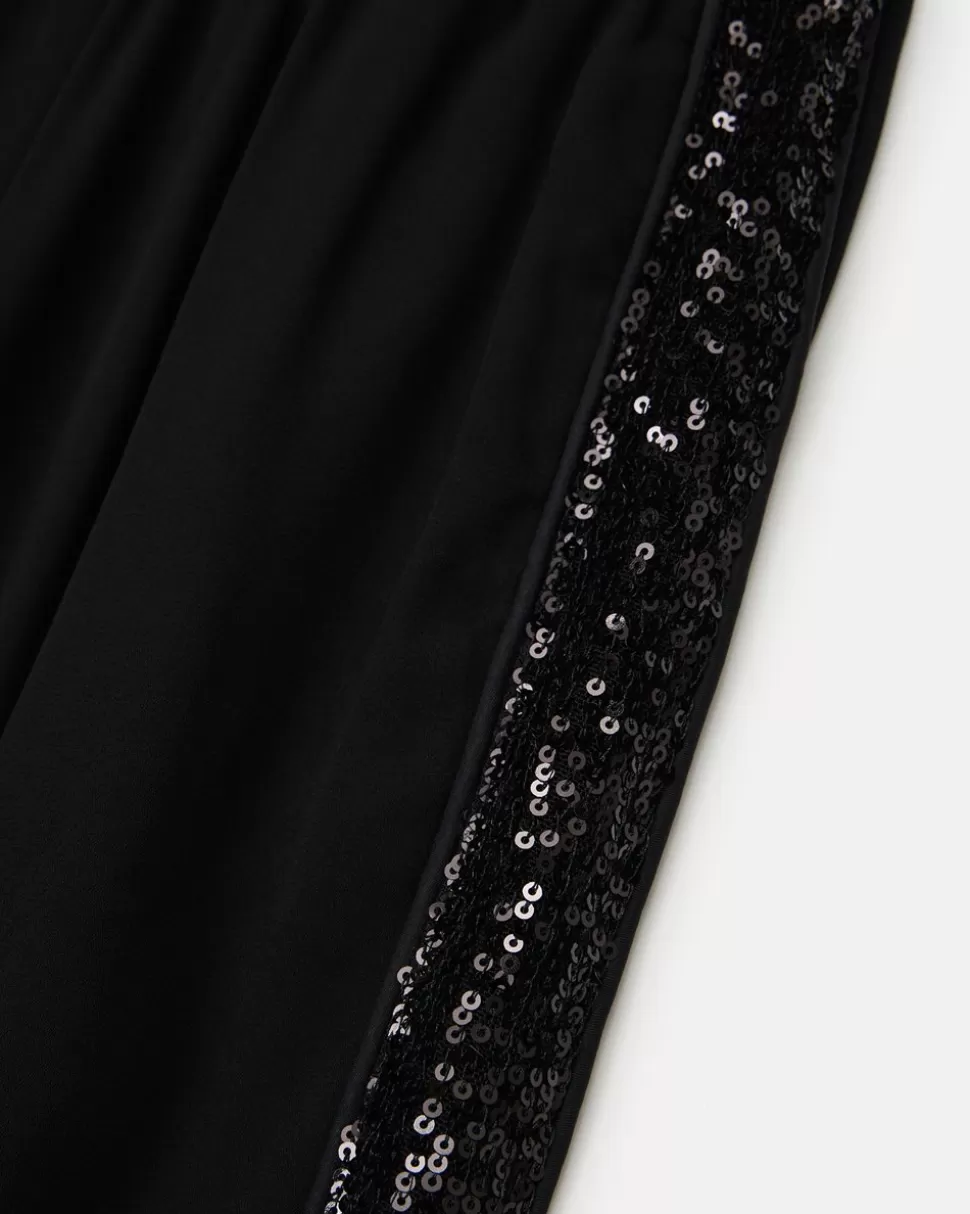 Iceberg Black Jogger-style Trousers With Sequins | Kids Girl Fw24