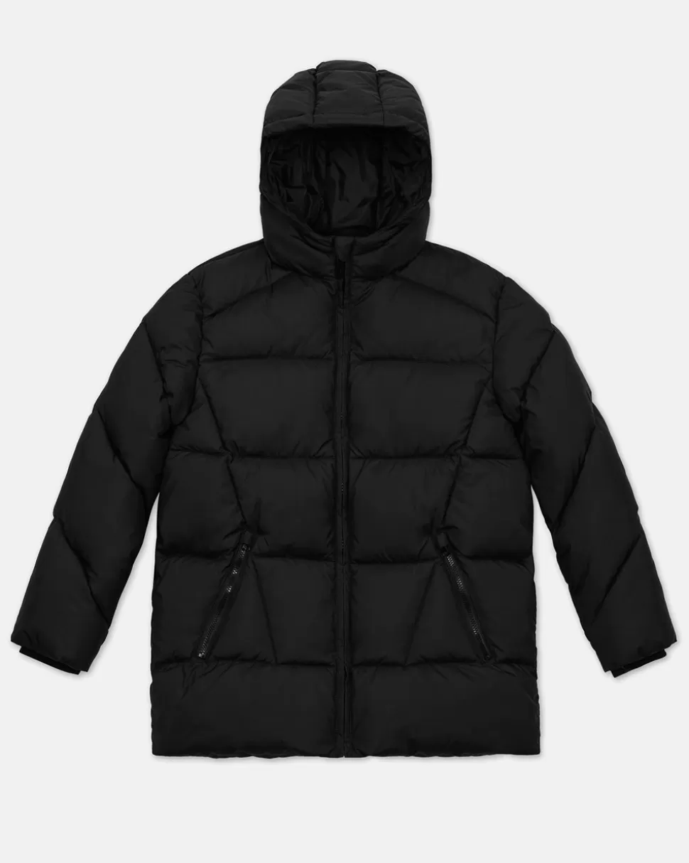 Iceberg Black Quilted Jacket With Hood And Logo | Kids Girl Fw24