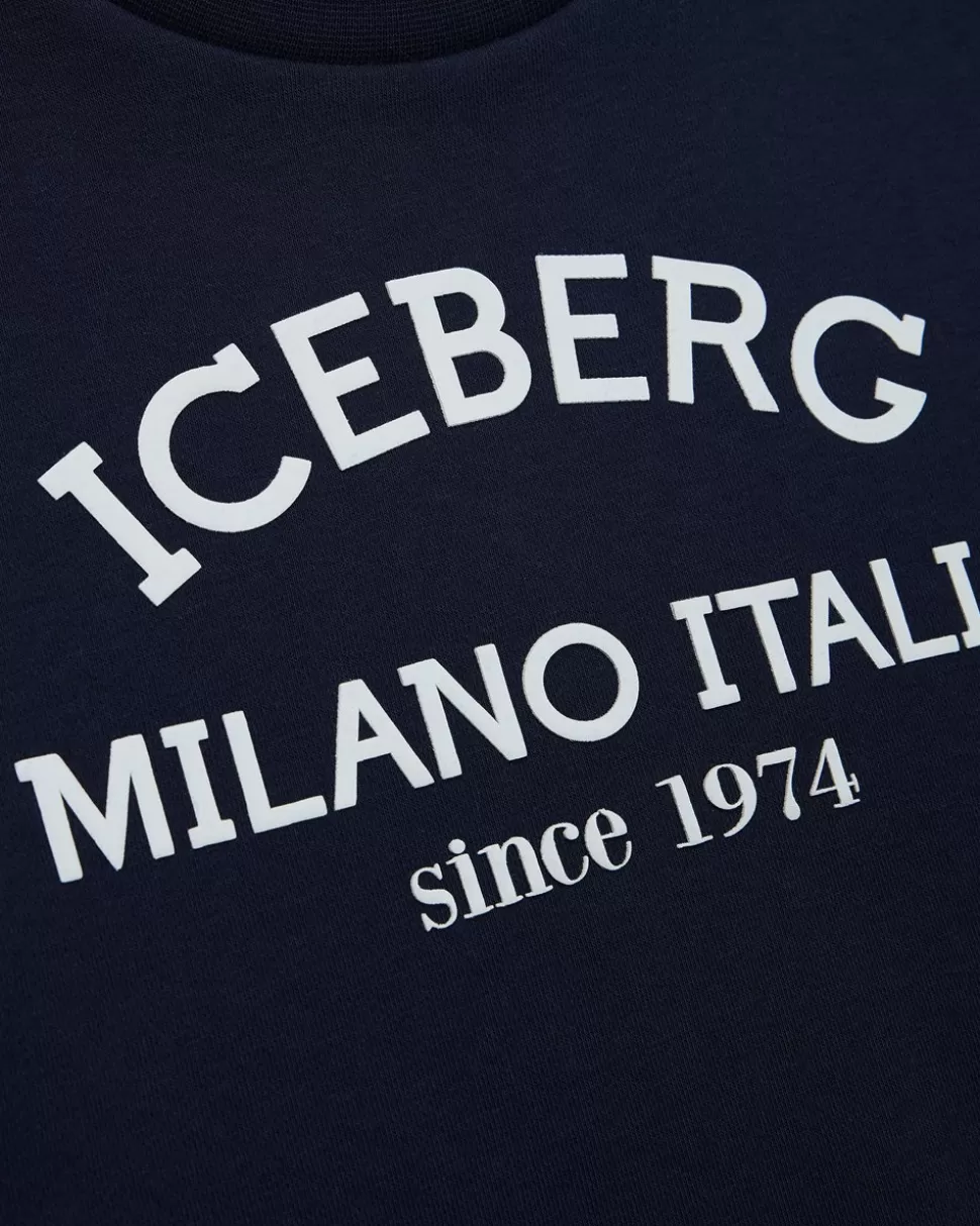 Iceberg Blu Crewneck Sweatshirt With Logo | Kids/BOY Boy Fw24