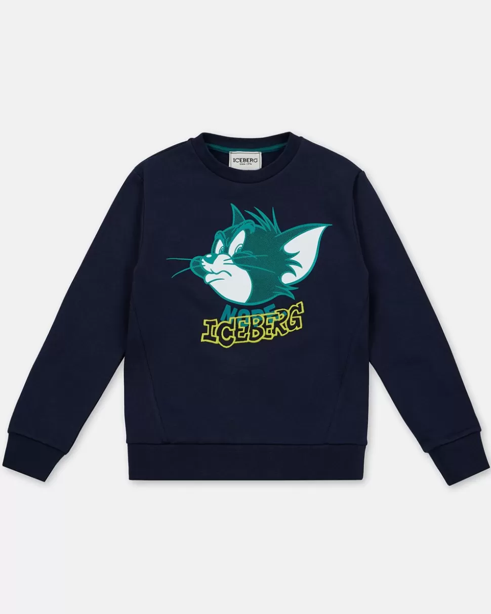 Iceberg Blue Crewneck Sweatshirt With Tom Junior Collection | Kids/BOY Boy Fw24