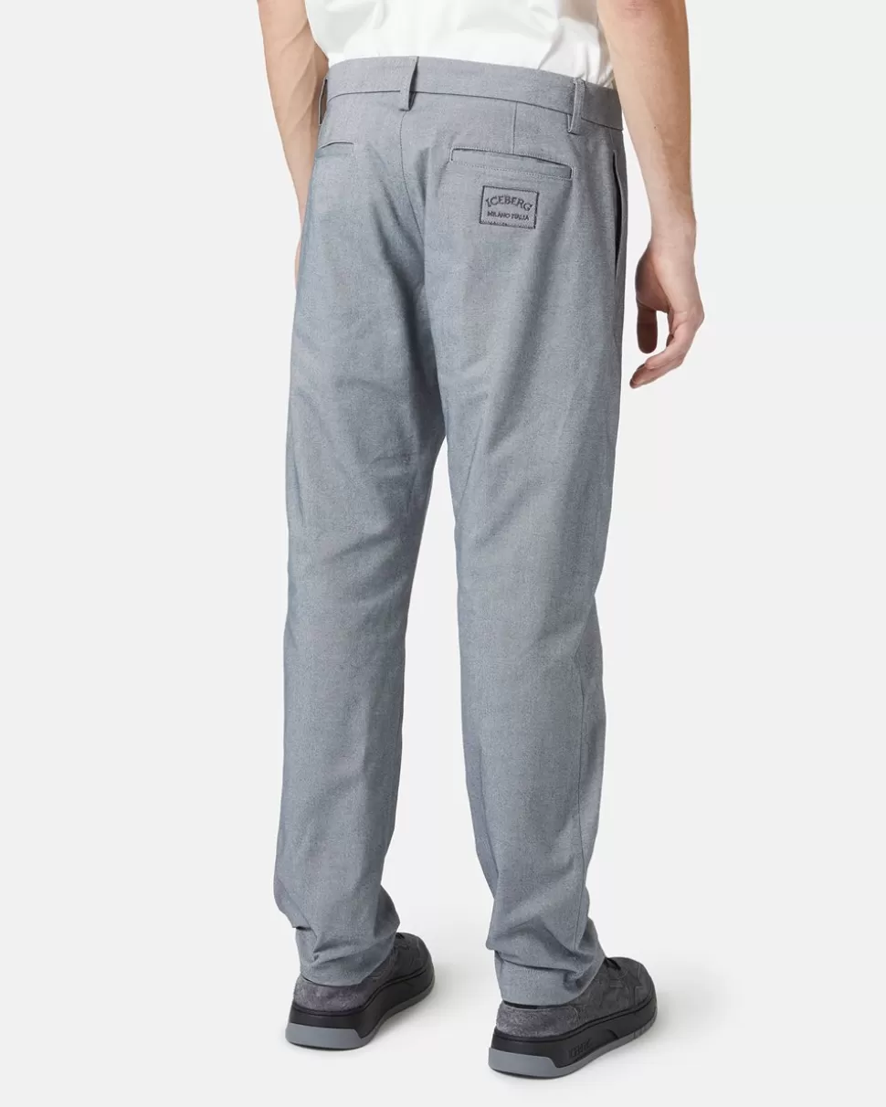 Iceberg Chinos With Regular Fit | Wool Double | Trousers