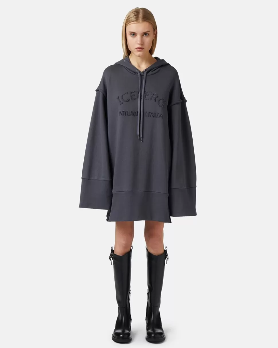 Iceberg Cotton Fleece Hooded Dress | Women Dresses And Skirts