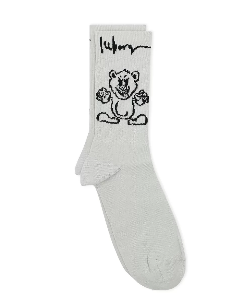 Iceberg Cotton Sock With Bear Logo And Graphics | Socks