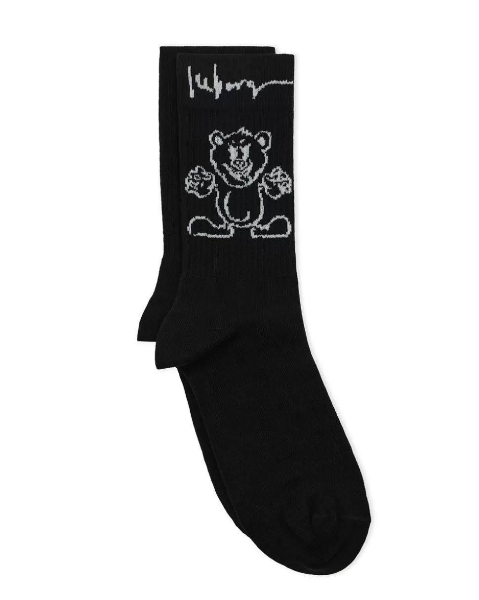 Iceberg Cotton Sock With Bear Logo And Graphics | Socks