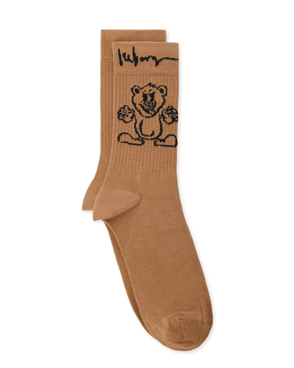 Iceberg Cotton Sock With Bear Logo And Graphics | Socks