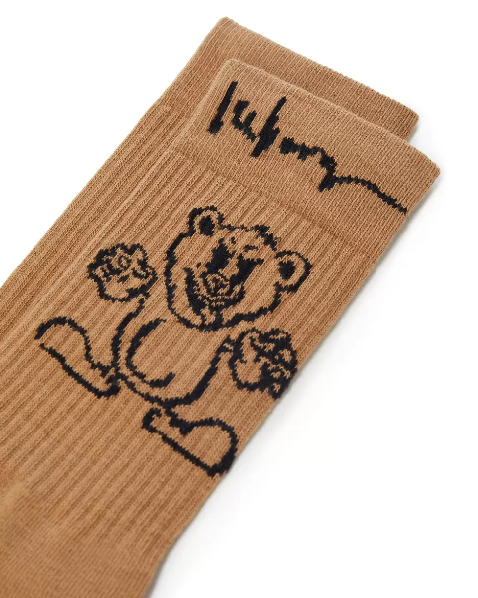 Iceberg Cotton Sock With Bear Logo And Graphics | Socks