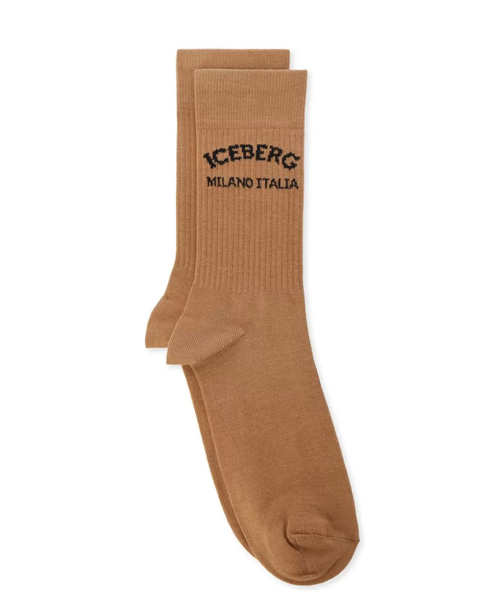 Iceberg Cotton Socks With Logo | Garfield | Wool Double