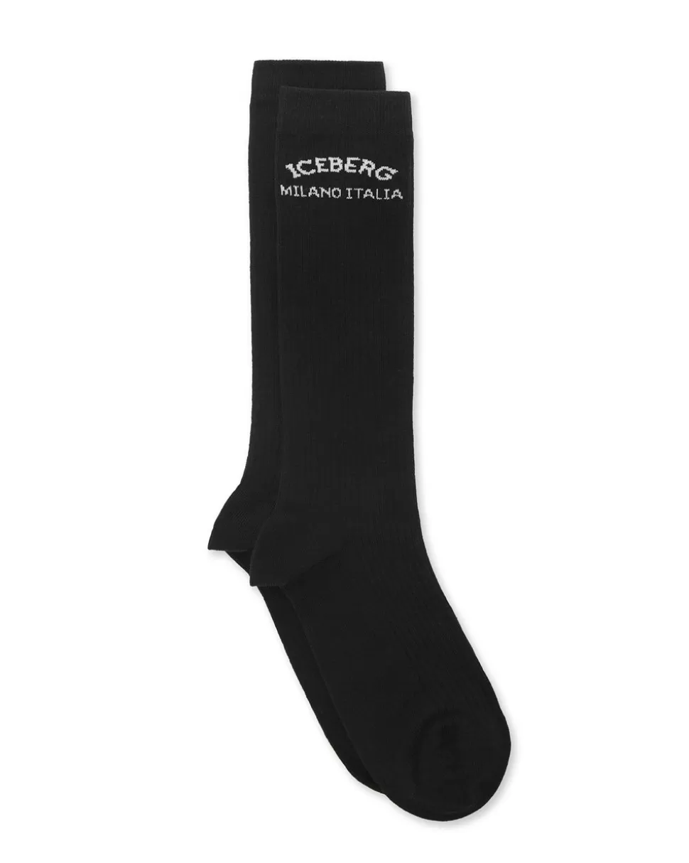 Iceberg Cotton Socks With Logo | Women Cactus Snake | Socks