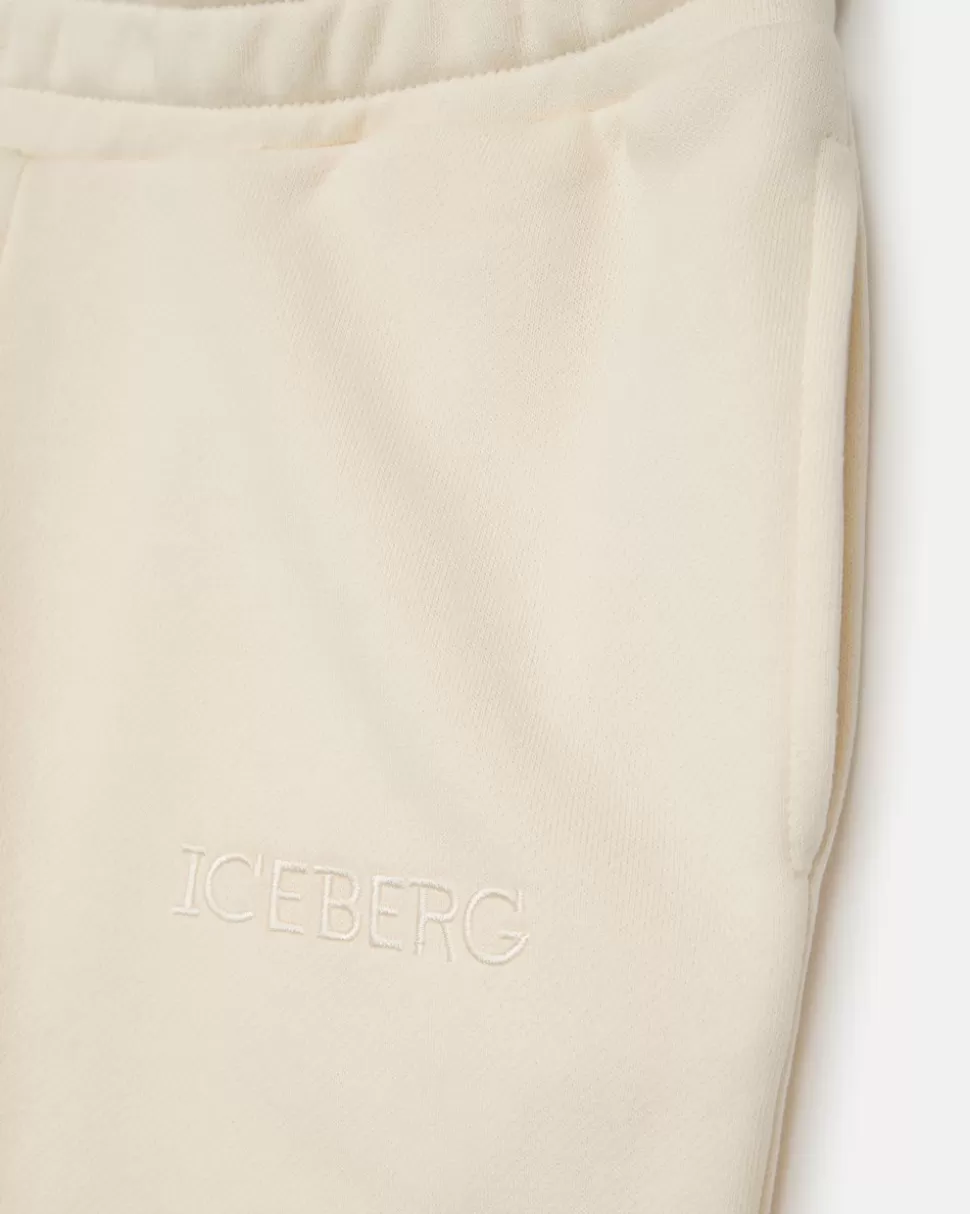 Iceberg Cream-colored Sweatpants With Joggers | Kids Girl Fw24