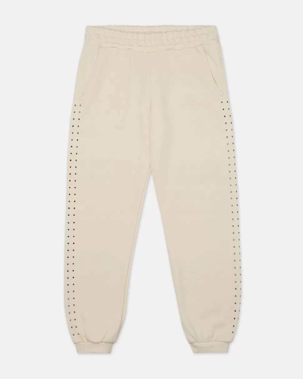 Iceberg Cream-coloured Sweatpants With Studs | Kids Girl Fw24