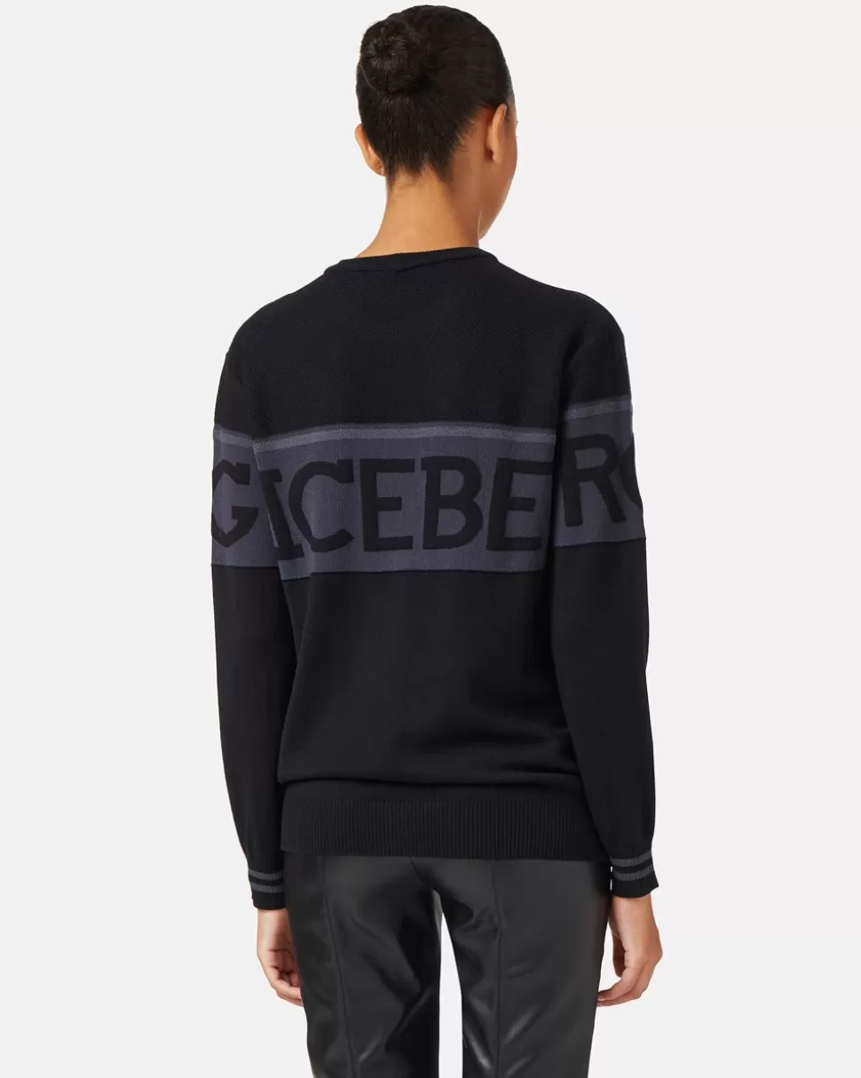 Iceberg Crew-neck Sweater In Merino Wool | Women Knitwear