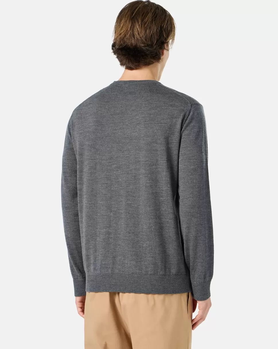 Iceberg Crew-neck Sweater With Logo | Knitwear