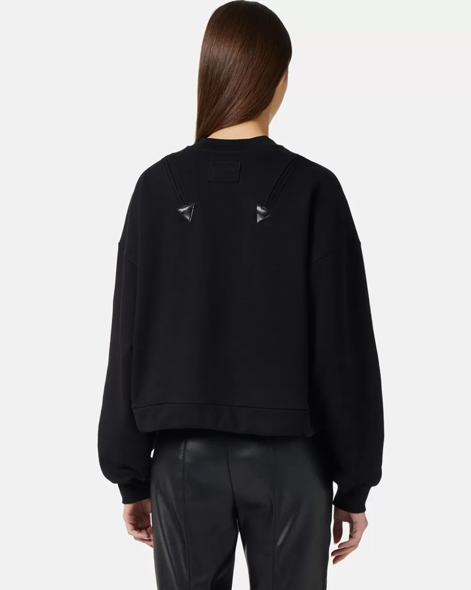 Iceberg Crew-neck Sweatshirt With Decorative Zips | Women Sweatshirts