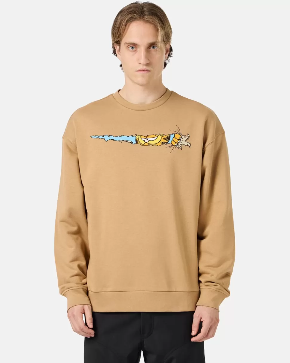 Iceberg Crewneck Sweatshirt With Garfield Print | Garfield | Sweatshirts