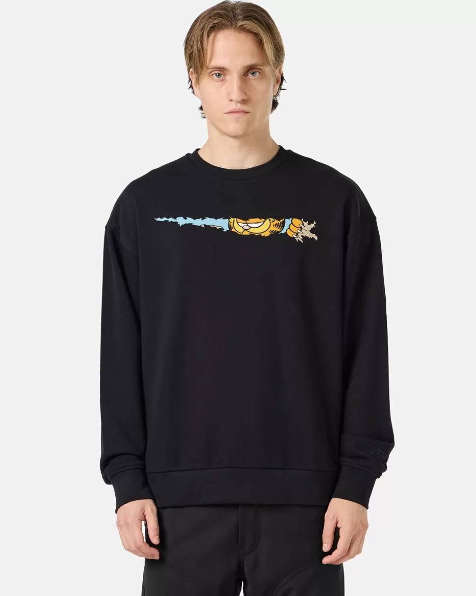 Iceberg Crewneck Sweatshirt With Garfield Print | Garfield | Sweatshirts