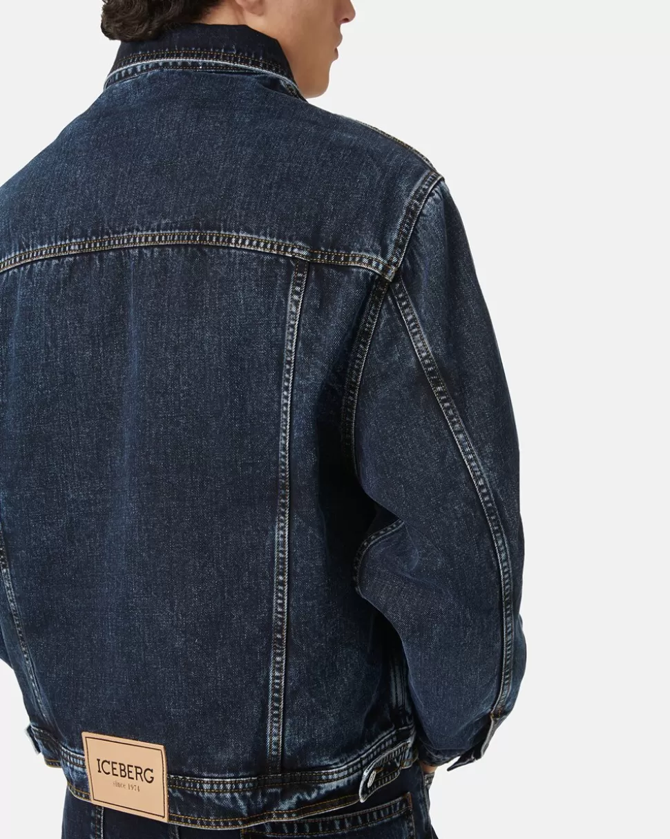 Iceberg Denim Jacket With Vintage Treatment | Outerwear