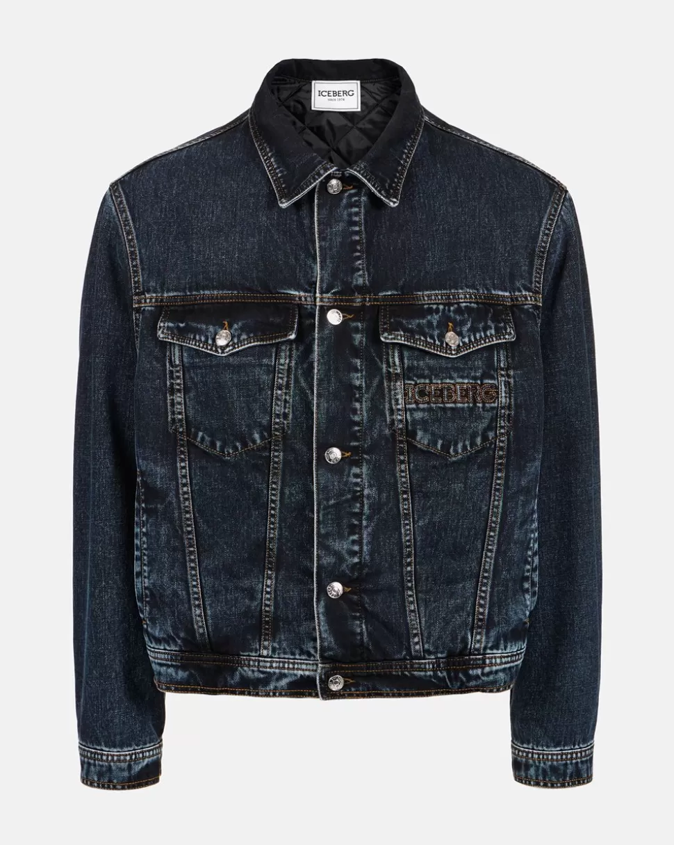 Iceberg Denim Jacket With Vintage Treatment | Outerwear