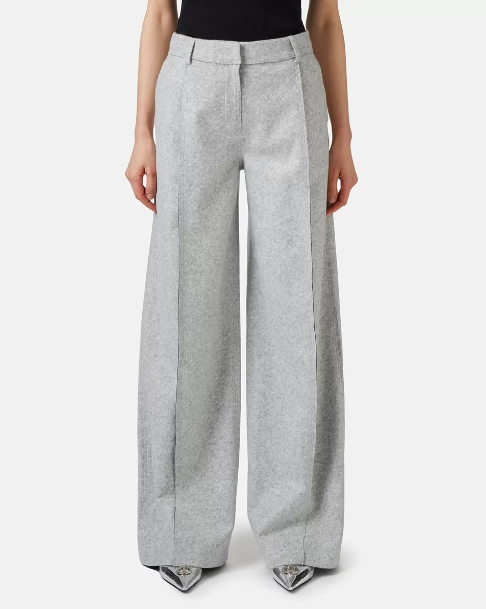 Iceberg Double Technical Cloth Trousers | Women Daywear Ice | Trousers