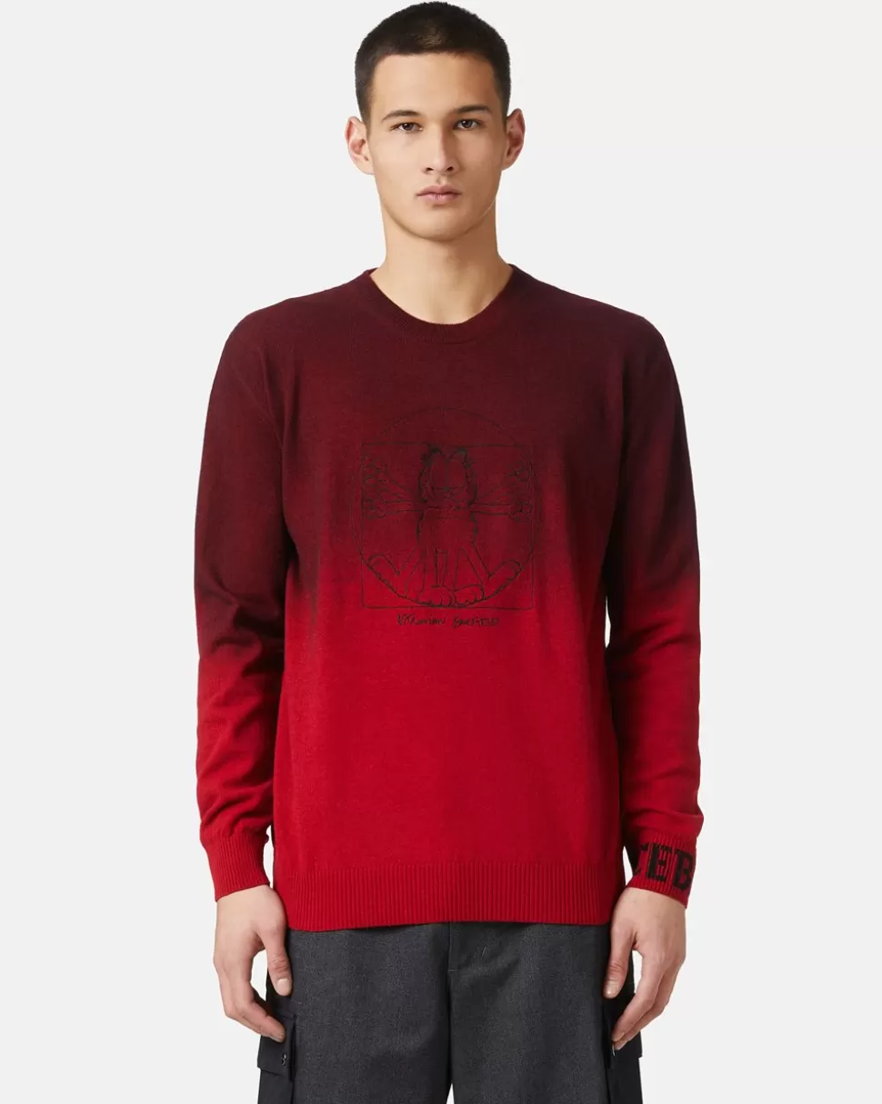 Iceberg Gradient Red Wool Sweater | Knitwear