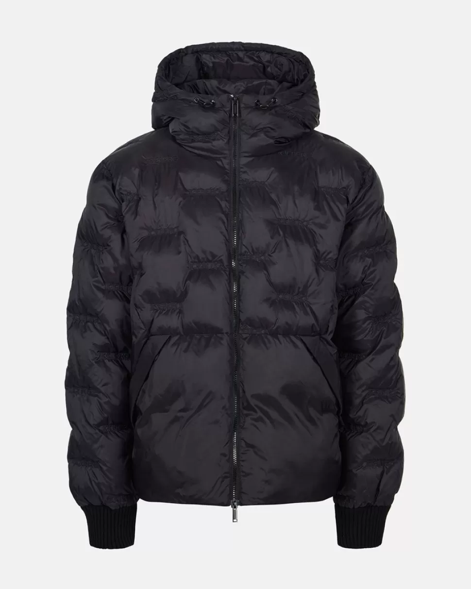 Iceberg Imitation Down Nylon Jacket With Allover Embroidery And Central Zip | Outerwear