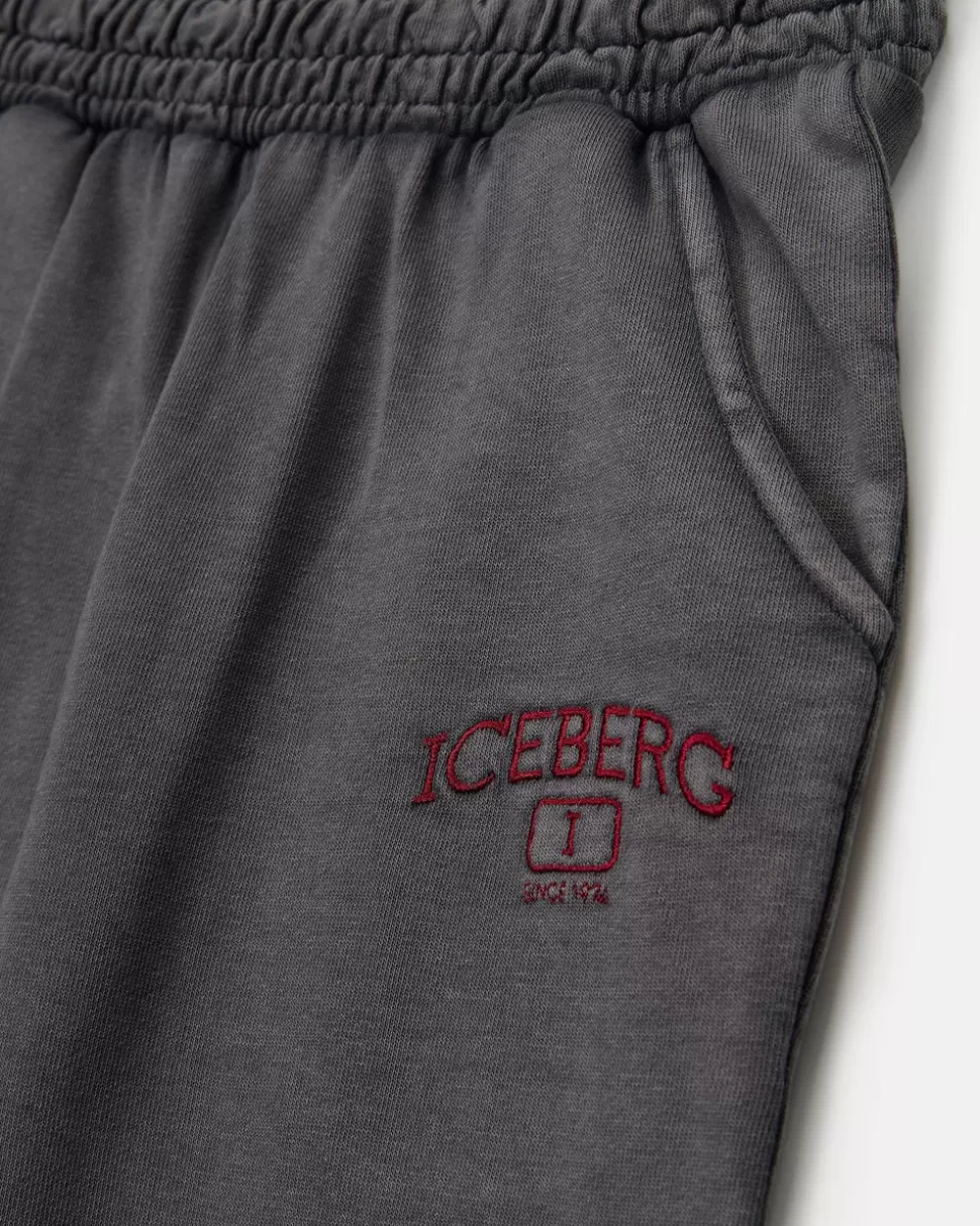 Iceberg Junior Collection Gray Washed Fleece Trousers | Kids/BOY Boy Fw24