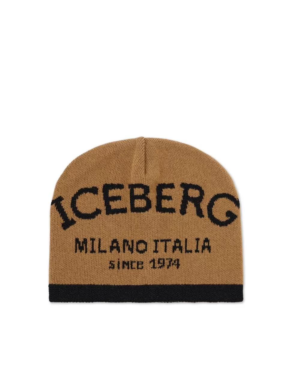 Iceberg Knitted Hat In Carded Wool Blend | Hats