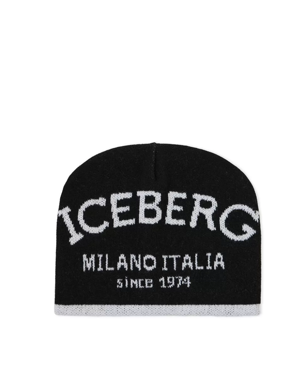 Iceberg Knitted Hat In Carded Wool Blend | Hats