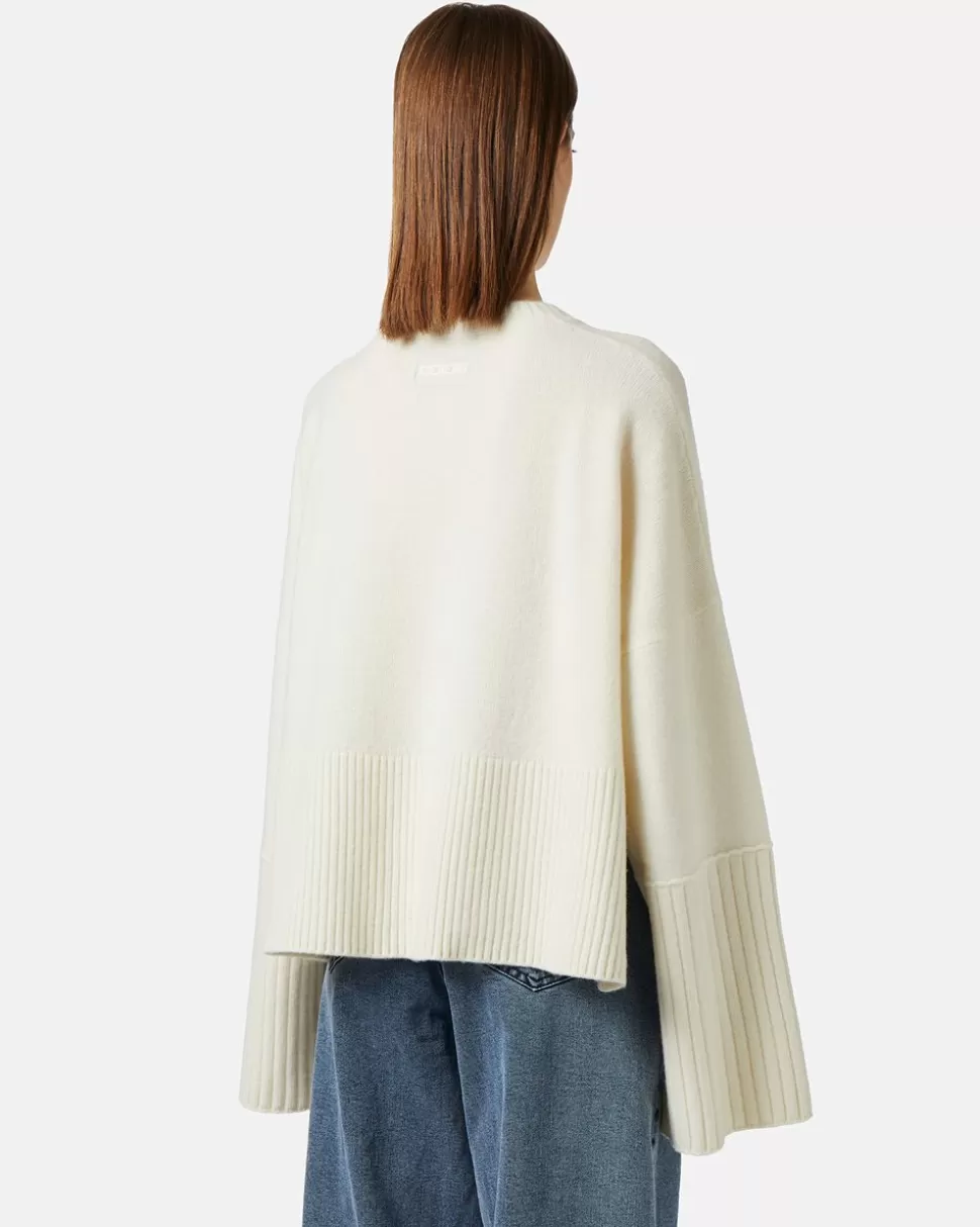 Iceberg Large Wool Crewneck Sweater | Women Knitted Fabric | Knitwear