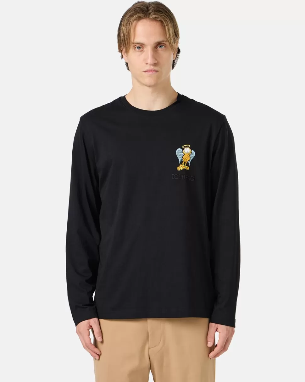 Iceberg Long-sleeved Cotton Jersey T-shirt | Garfield | T-Shirts And Polo