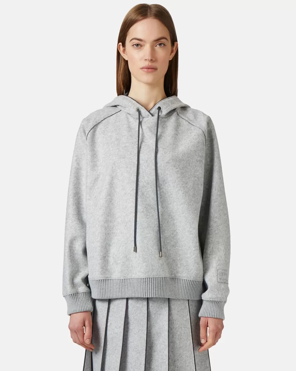 Iceberg Melange Hooded Sweatshirt | Women Daywear Ice | Sweatshirts