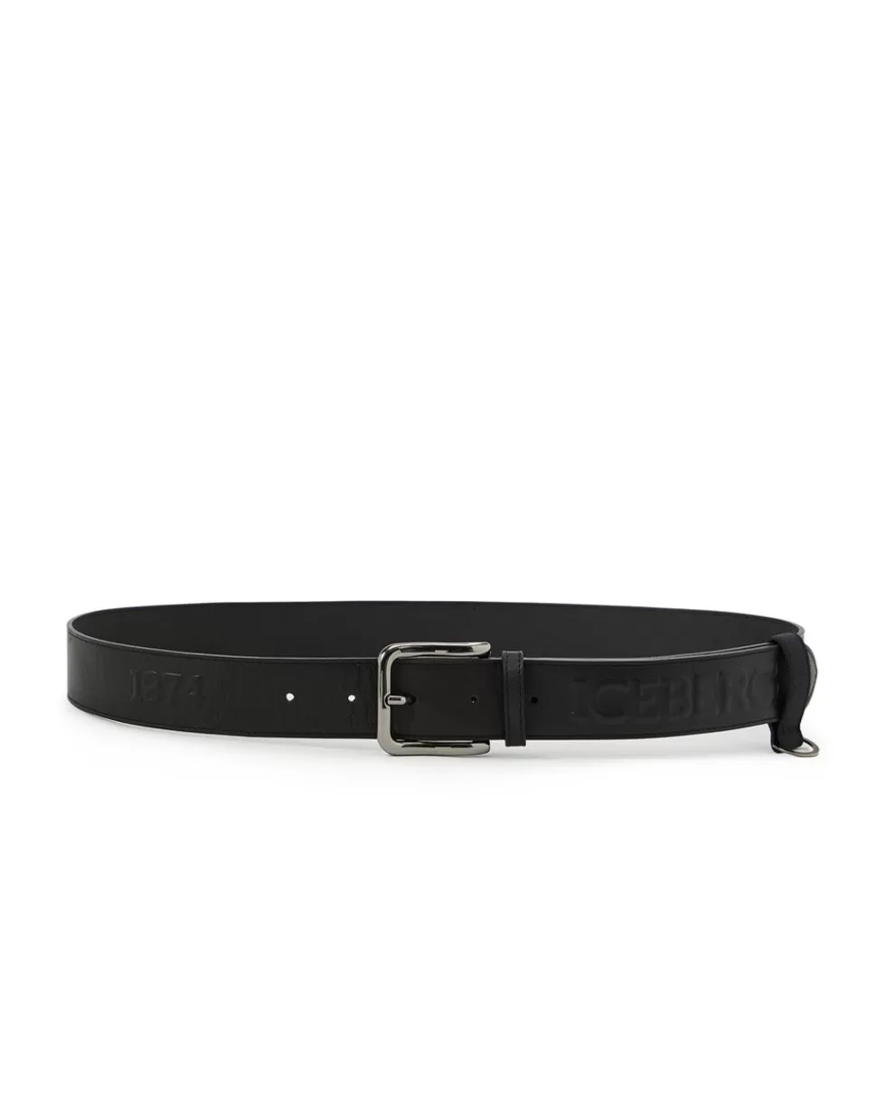 Iceberg Nappa Belt With Embossed Logo | Bags And Belt