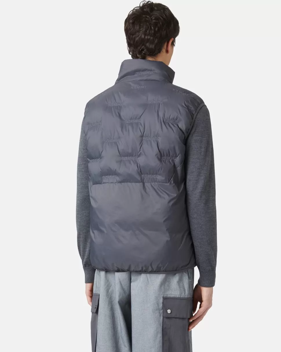 Iceberg Nylon Vest With Embroidery | Outerwear