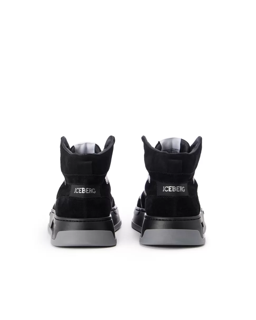Iceberg Oversized Sneakers Inspired By Vintage Basket Style | Wool Double | Shoes