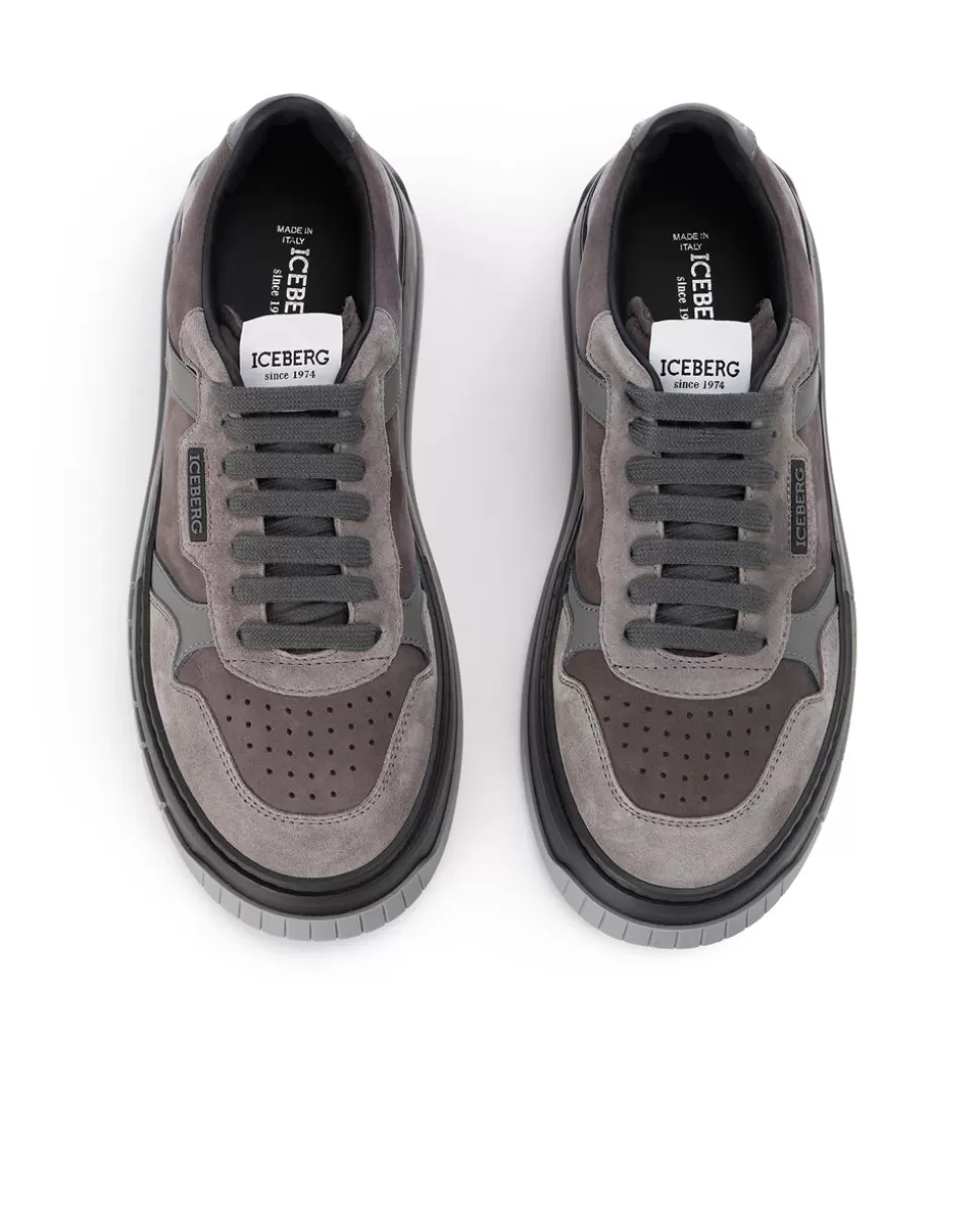 Iceberg Oversized Sneakers Inspired By Vintage Skater Style | Wool Double | Shoes