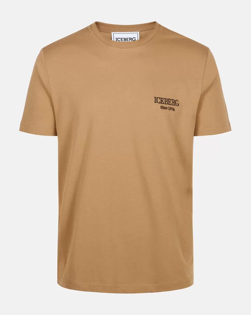 Iceberg Paper Bag Colored Crewneck Sweatshirt With Embroidered Logo | T-Shirts And Polo