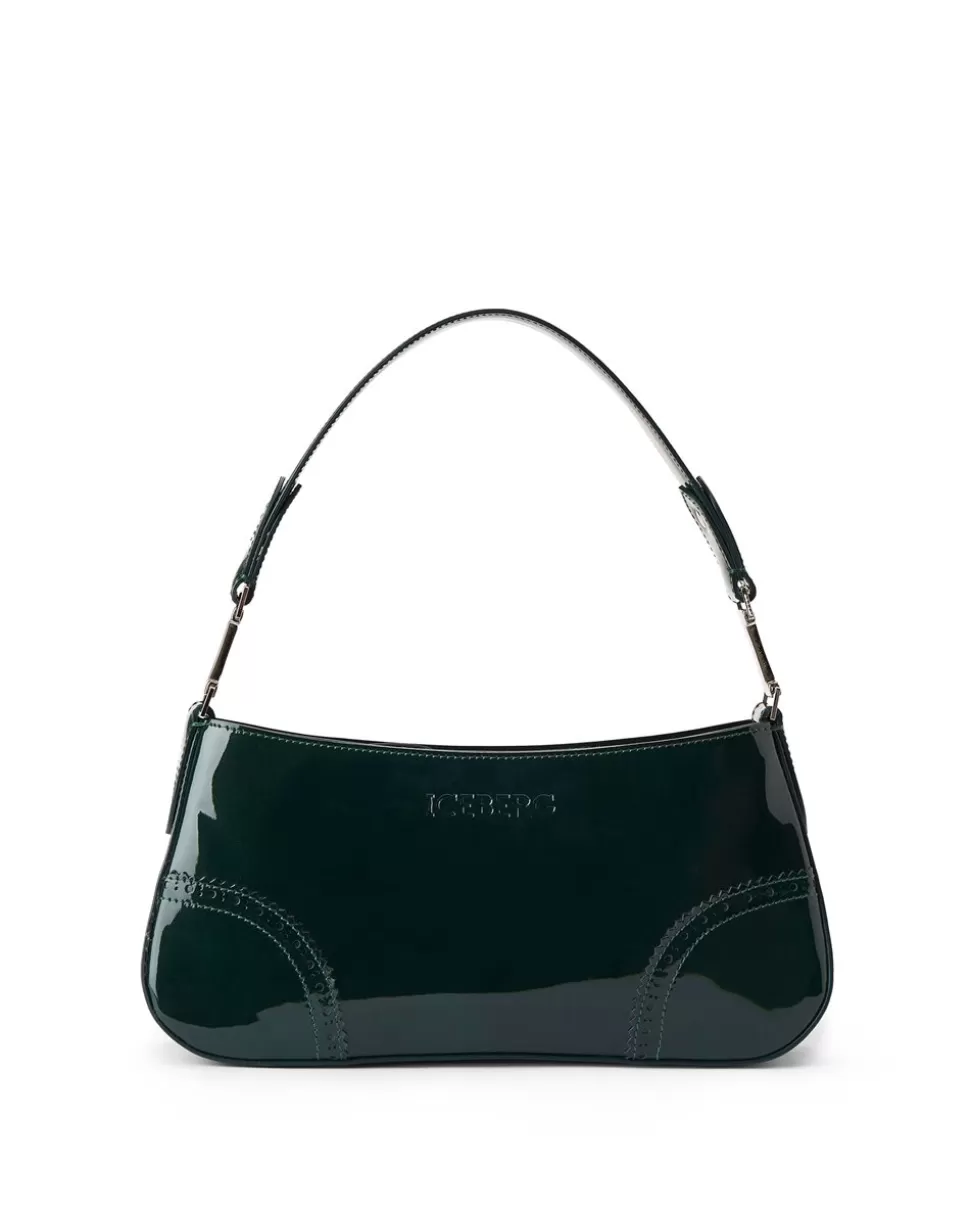 Iceberg Patinated Green Leather Crossbody Bag | Women Bags And Belts