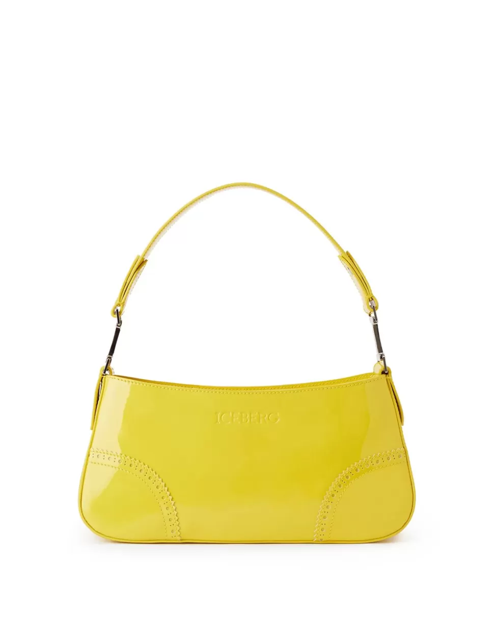 Iceberg Patinated Yellow Leather Crossbody Bag | Women Bags And Belts