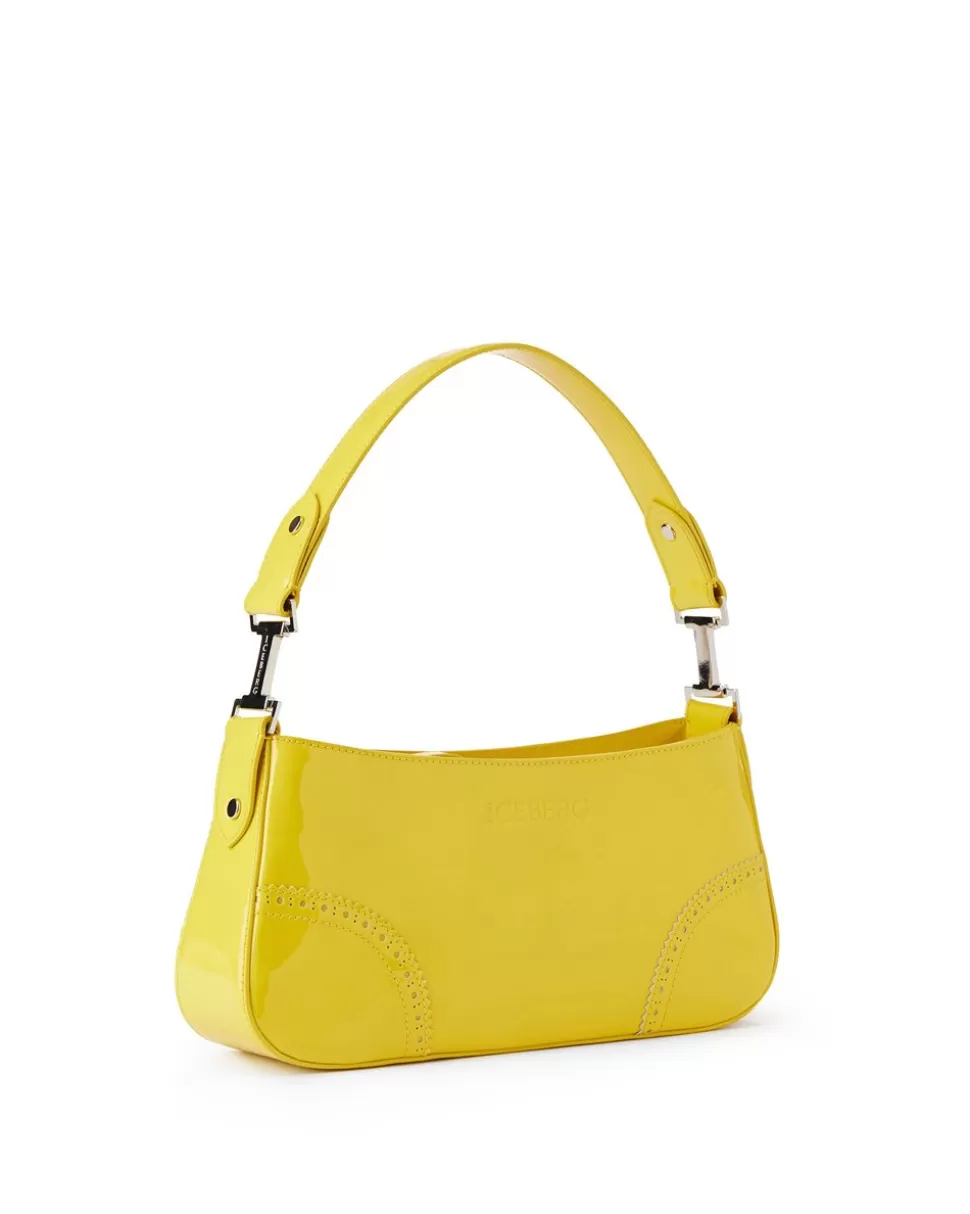 Iceberg Patinated Yellow Leather Crossbody Bag | Women Bags And Belts